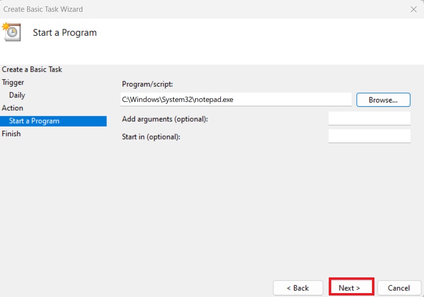 انتخاب برنامه