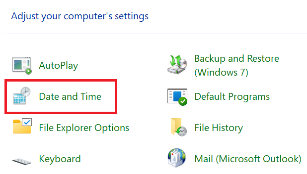 date and time